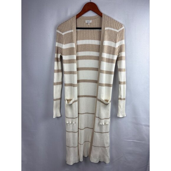 Jaclyn Smith Cream & Tan Cardigan - Picture 2 of 6